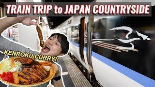 Train Trip to Japan Countryside Kanazawa, Kenroku Curry and Beautiful Park Kenrokuen Ep.332