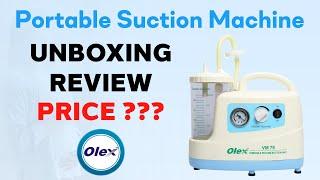 Olex Portable Phlegm Suction Machine Unit with 1000 ml Jar for Home | Unboxing and Review