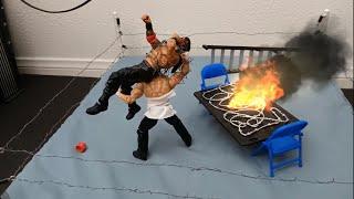 WWE Roman Reigns vs Jon Moxley (Barbed Wire Stop Motion)