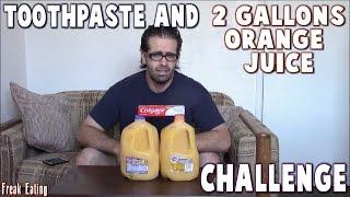 Toothpaste & 2 Gallons of Orange Juice Challenge vs KillEmFTW | FreakEating vs the World 87