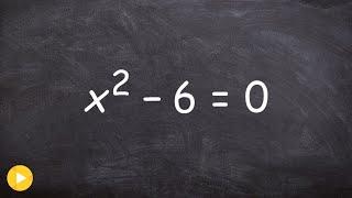 Solving using the quadratic formula