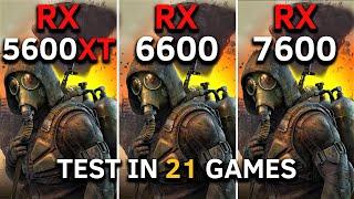 RX 5600 XT vs RX 6600 vs RX 7600 | Test in 21 Games at 1080p | RYZEN 5 5600 | Late 2024