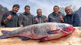 GRILLED FISH | Roasting Fish In Lemon Butter Sauce On Stove | Cooking Fish & Eating In The Village