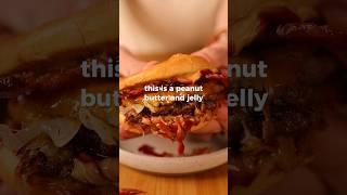 peanut butter and jelly bacon smashburger  #cooking #cheeseburger #recipe