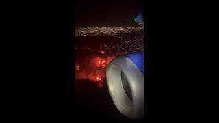 Plane passengers marvel at LA fires seen from the air