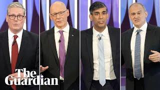 BBC Question Time election 2024 special with Sunak, Starmer, Swinney and Davey