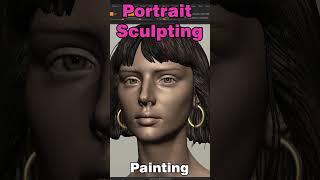 How to Sculpt a Female Head Using Zbrush #shorts #3d #sculpture #zbrush