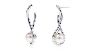 Anne Geddes "Wonder" White Cultured Pearl Drop Earrings