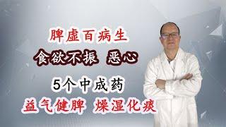 脾虚、食欲不振、恶心，5个中成药，益气健脾、燥湿化痰