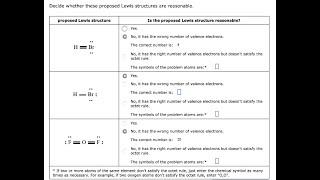 Decide whether these proposed Lewis structures are reasonable | Question Series 3rd | HomeworkLIB