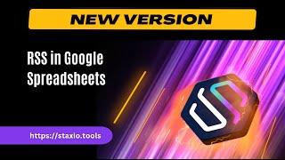 RSS in google spreadsheets ️New Update