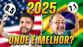 MELHOR MORAR no BRASIL ou EUA em 2025?