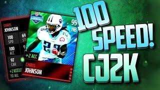 100 SPEED Chris Johnson Gameplay/Review! Madden Mobile 16