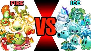 Team Fire Plants VS Team Ice Plants - Who Will Win? - PvZ 2 Plant vs Plant