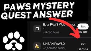 paws mystery quest answer