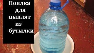 Поилка для кур, из пластиковой бутылки, своими руками.