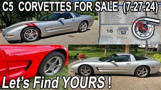 C5 Corvettes For Sale 7.27.24 (Let Me Represent You & Help Buy Yours!)