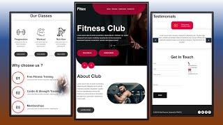 How To Create A Responsive Fitness Website | Responsive Website | PRAROZ