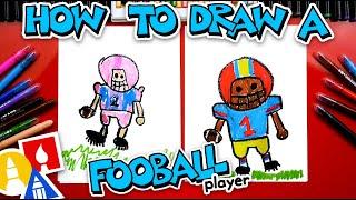 How To Draw A Football Player - Super Simple