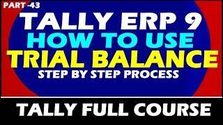 Chapter 43 : How to Check Trial Balance in Tally ERP 9 | How to See Trail Balance in Tally ERP 9