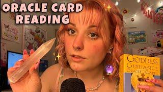 ASMR Giving You an Oracle Card Reading with Positive Affirmations and Crystal Taps 