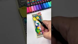 Using POSCA markers on a $1 bill #simpsons