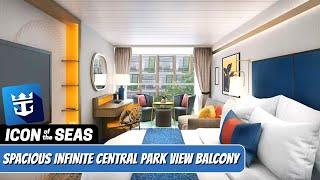 Icon of the Seas | Spacious Central Park Infinite View Balcony Tour | Royal Caribbean 2024 | 4k