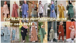 Top 80+ trendy stylish most beautiful  hijab dress  _ 2023#hijab #simple #youtube #style