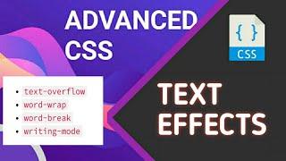 6.Advanced CSS Text Effects | In Detail With Examples | hindi