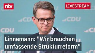 LIVE: Pressekonferenz mit CDU-Generalsekretär Linnemann