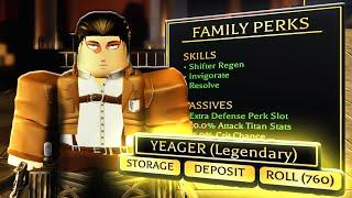 Spending 10,000 Robux To Get 0.1% YEAGER CLAN & Becoming EREN YEAGER In Attack On Titan Revolution..