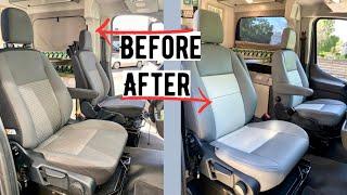 New Leather Seats in our Ford Transit RV: by Katzkin