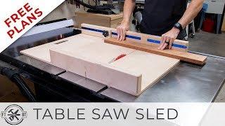 Simple Table Saw Sled with FREE Plans | DIY Woodworking