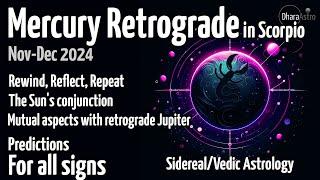 Mercury retrograde 2024 November | in Scorpio | Vedic Astrology predictions #siderealastrology