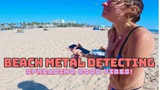 Beach Metal Detecting And Spreading Good Vibes !