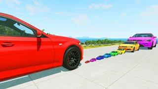 High Speed Big and Small Car & Monster Truck Crash  Big Car With Speed Bump - HT Gameplay Official