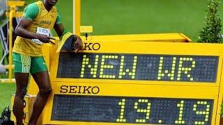 RECORD DU MONDE D'USAIN BOLT SUR 200M (19.19)