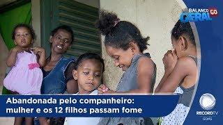 Abandonada pelo companheiro: mulher e os 12 filhos passam fome