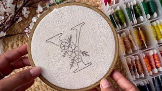 Letter embroidery video || Embroidery video || Embroidery for Beginners - Lets Explore