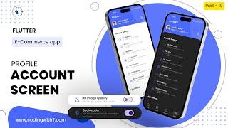 Flutter Account Settings Screen UI Design | Flutter eCommerce App