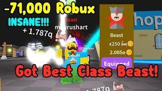 I Spent Over 70,000 Robux To Get Best Class Beast! - Saber Simulator