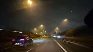 Live UK Dashcam Christmas Day Roadtrip Wigan From Stalybridge At Night