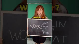 ‍ Work in, at, for? Learn English with CORA️ #english #learnenglish