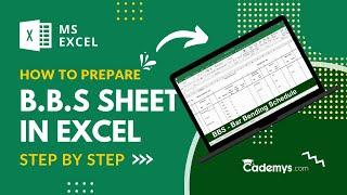 How to prepare bar bending Schedule Sheet in Excel  | BBS IN EXCEL | BBS BY MUDASSIR AFRAZ | ENGLISH