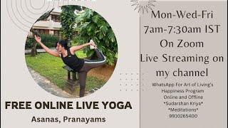 Art of Living's Free Online Live Yoga Sessions- Day 1