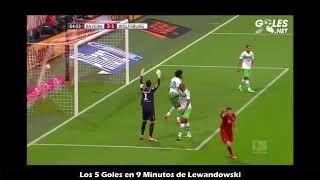 Los 5 Goles en 9 Minutos de Robert Lewandowski