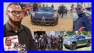 Obofour challenges Despite Cyber Truck with His 300 Billion Bugatti at Kennedy Afreh Wife’s Funeral