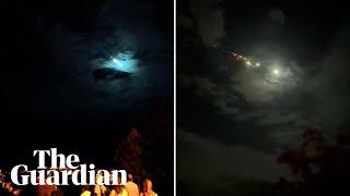 Meteor flashes across night sky in northern Turkey