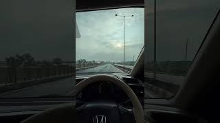 Honda city highway drive #hondacity #rain #highway #morning #driving #drive #speed #status #story