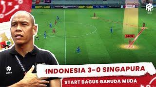 Indonesia 3-0 Singapura | Taktik Nova Arianto Garuda Muda U-16 di AFF